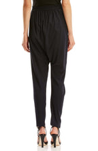 STRETCH SILK DRAPE-FRONT PANT