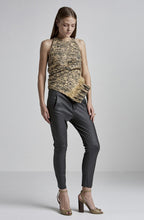 STRETCH LEATHER SLIM LOW RISE TROUSER