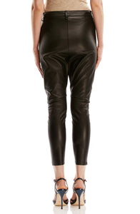 STRETCH LEATHER SLIM LOW RISE TROUSER