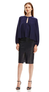 CDC PICOT CROPPED BLOUSE