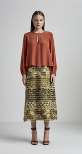 CDC PICOT CROPPED BLOUSE