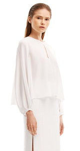 CDC PICOT CROPPED BLOUSE