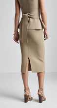 CREPE KNIT SLIT BACK SKIRT