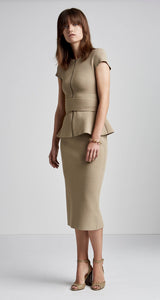 CREPE KNIT SLIT BACK SKIRT