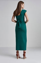 CREPE KNIT V-NECK DRESS