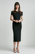 CREPE KNIT COLD SHOULDER MILANO DRESS