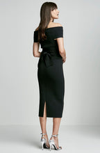 CREPE KNIT COLD SHOULDER MILANO DRESS
