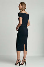 CREPE KNIT COLDSHOULDER MILANO DRESS