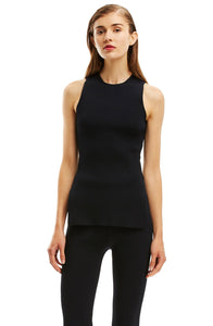 CREPE KNIT RIB TANK