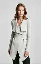 CREPE KNIT DRAPE FRONT JACKET