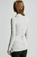CREPE KNIT DRAPE FRONT JACKET