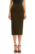 CREPE KNIT SLIT BACK SKIRT