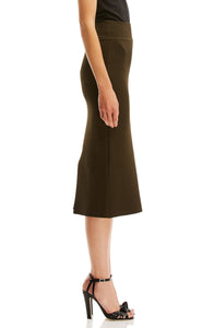CREPE KNIT SLIT BACK SKIRT