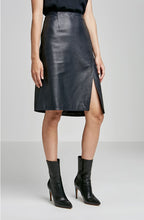 LEATHER WRAP FRONT SKIRT
