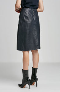 LEATHER WRAP FRONT SKIRT