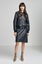LEATHER WRAP FRONT SKIRT