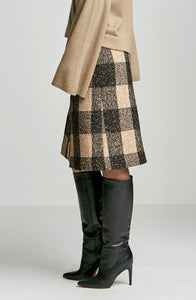 TWEED CHECK SKIRT