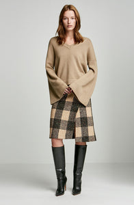 TWEED CHECK SKIRT