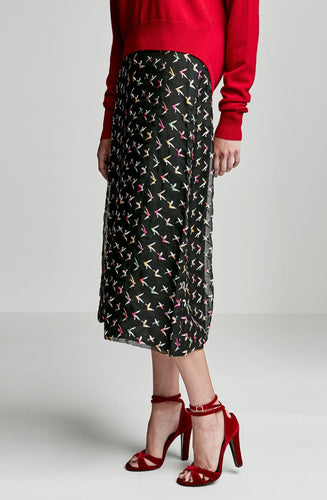 EMBROIDERED BIRD SKIRT