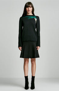 MELTON PLEATED SKIRT