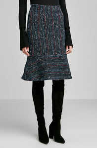 STRIPED BOUCLE SKIRT