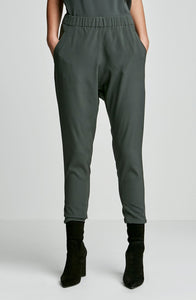 SILK LOW RISE BOYFRIEND PANT in safari green