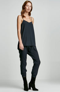 SILK LOW RISE CUFFED PANT