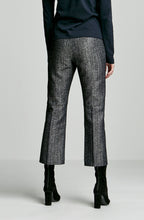 TWEED DENIM FLARED LEG TROUSER
