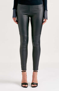 STRETCH LEATHER CROPPED LEGGING