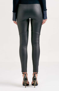 STRETCH LEATHER CROPPED LEGGING