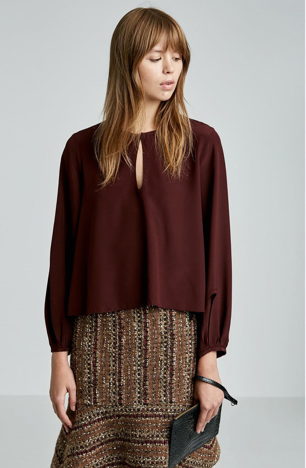 CDC PICOT CROPPED BLOUSE