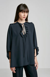 CDC PICOT RUFFLE BLOUSE