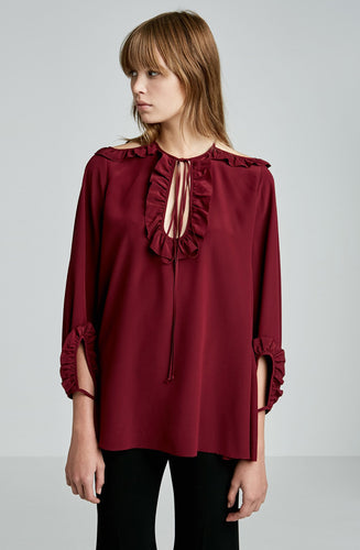 CDC PICOT RUFFLE BLOUSE