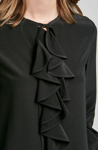 CDC RUFFLE FRONT BLOUSE
