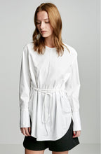 LACED TIE FRONT SHIRT