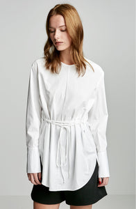 LACED TIE FRONT SHIRT