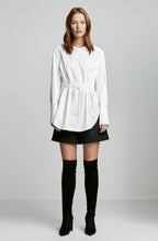 LACED TIE FRONT SHIRT