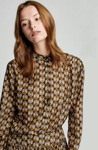 FLORAL FOULARD SHIRT