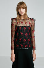 TULLE EMBROIDERED TOP