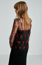TULLE EMBROIDERED TOP