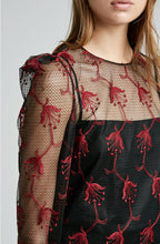 TULLE EMBROIDERED TOP