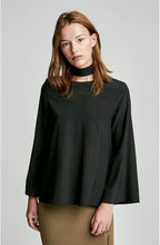 STRETCH SILK TRAPEZE SLV TOP