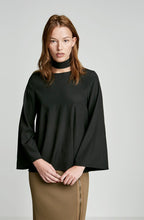 STRETCH SILK TRAPEZE SLV TOP