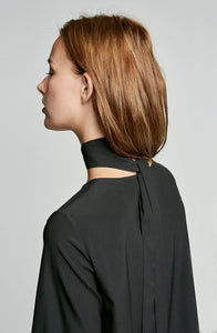 STRETCH SILK TRAPEZE SLV TOP
