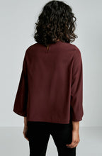 STRETCH SILK TRAPEZE SLV TOP