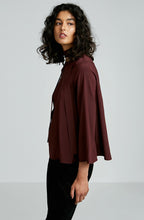 STRETCH SILK TRAPEZE SLV TOP