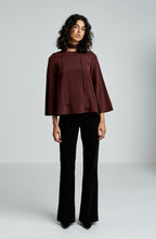 STRETCH SILK TRAPEZE SLV TOP