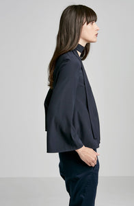 STRETCH SILK TRAPEZE SLV TOP