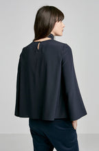 STRETCH SILK TRAPEZE SLV TOP