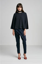 STRETCH SILK TRAPEZE SLV TOP